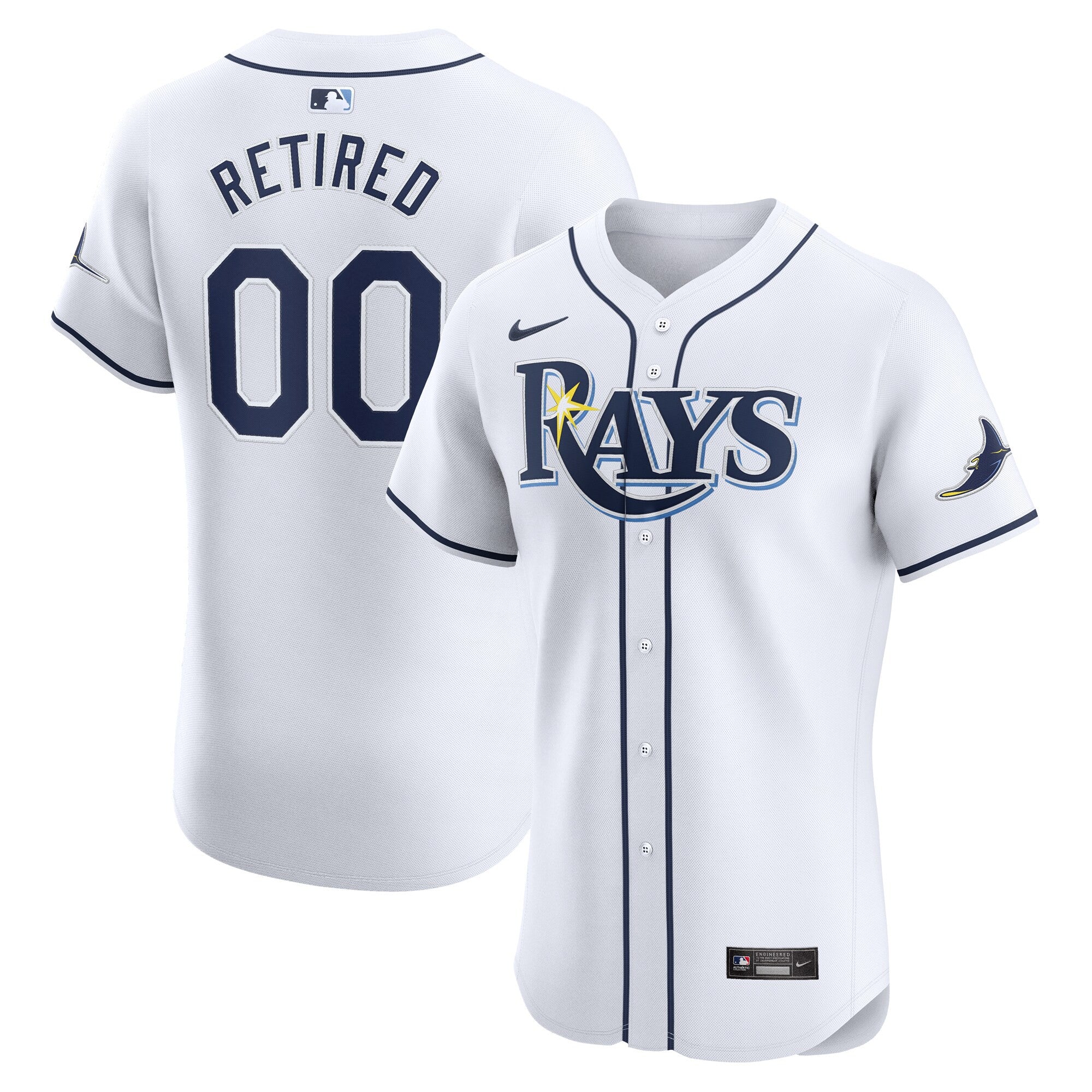 Tampa Bay Rays white Elite jersey