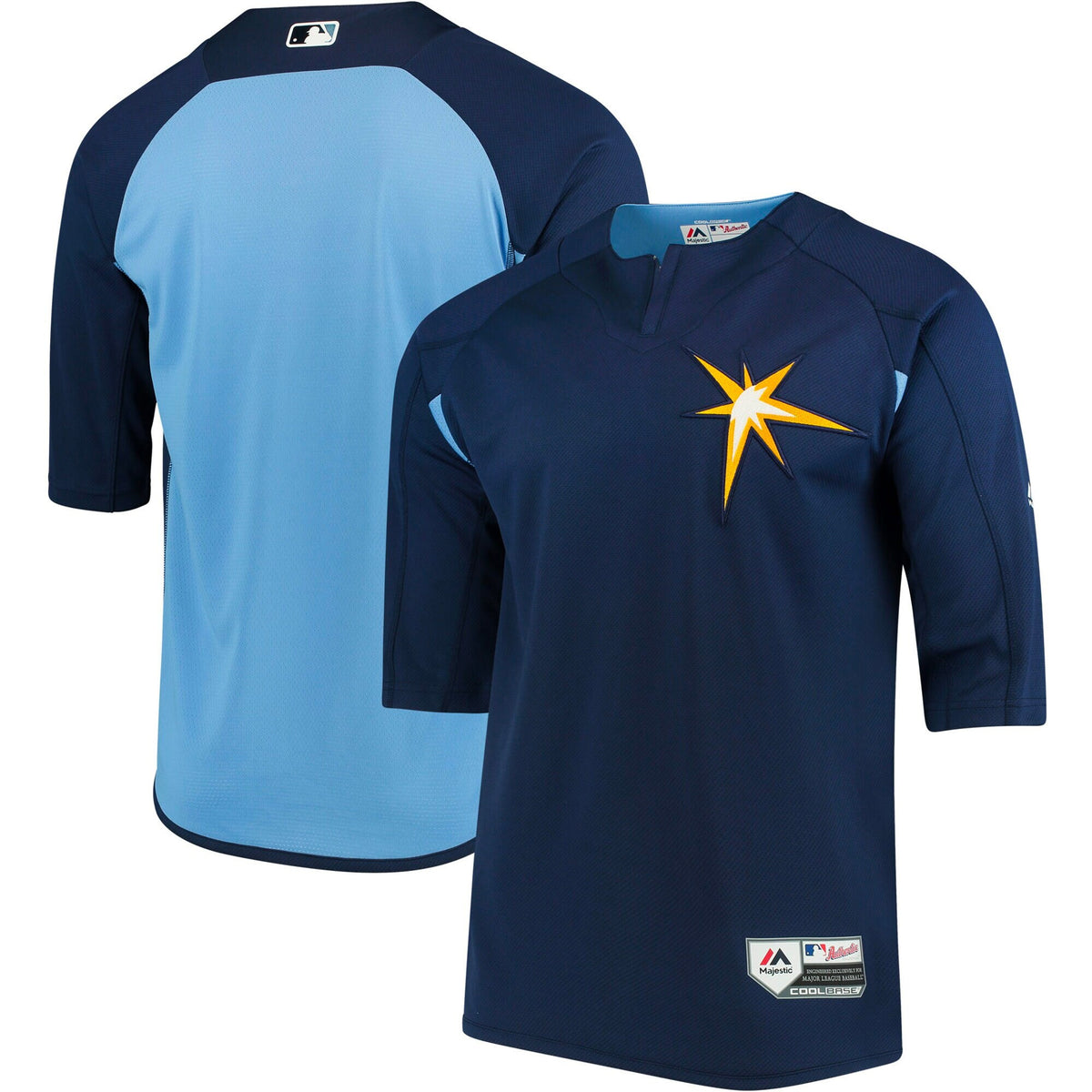 Majestic On-field Tampa Bay Rays navy jersey