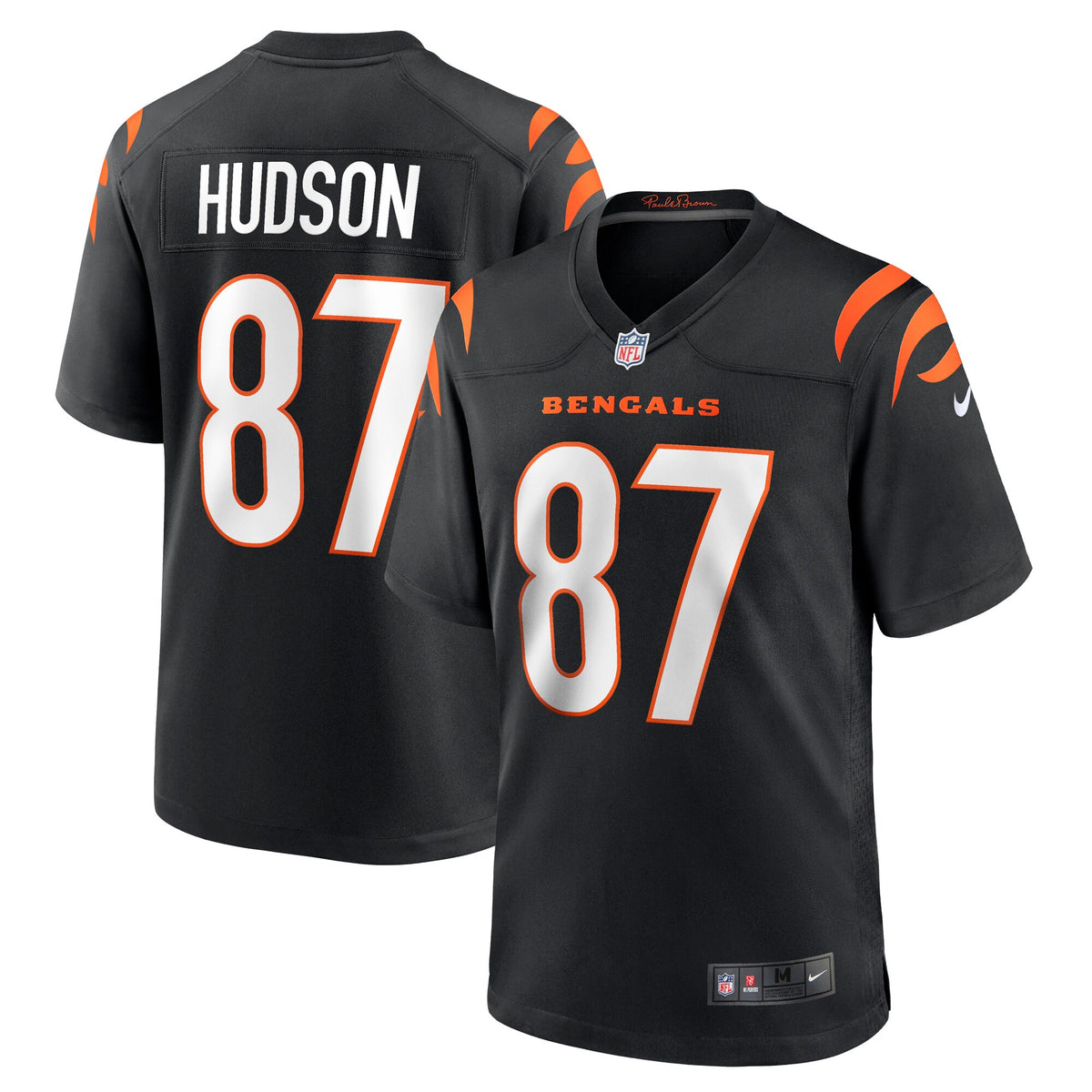 Tanner Hudson Cincinnati Bengals black Game jersey