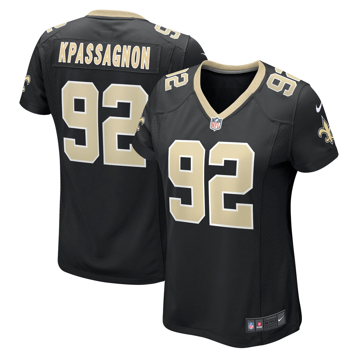 Tanoh Kpassagnon New Orleans Saints black Game jersey