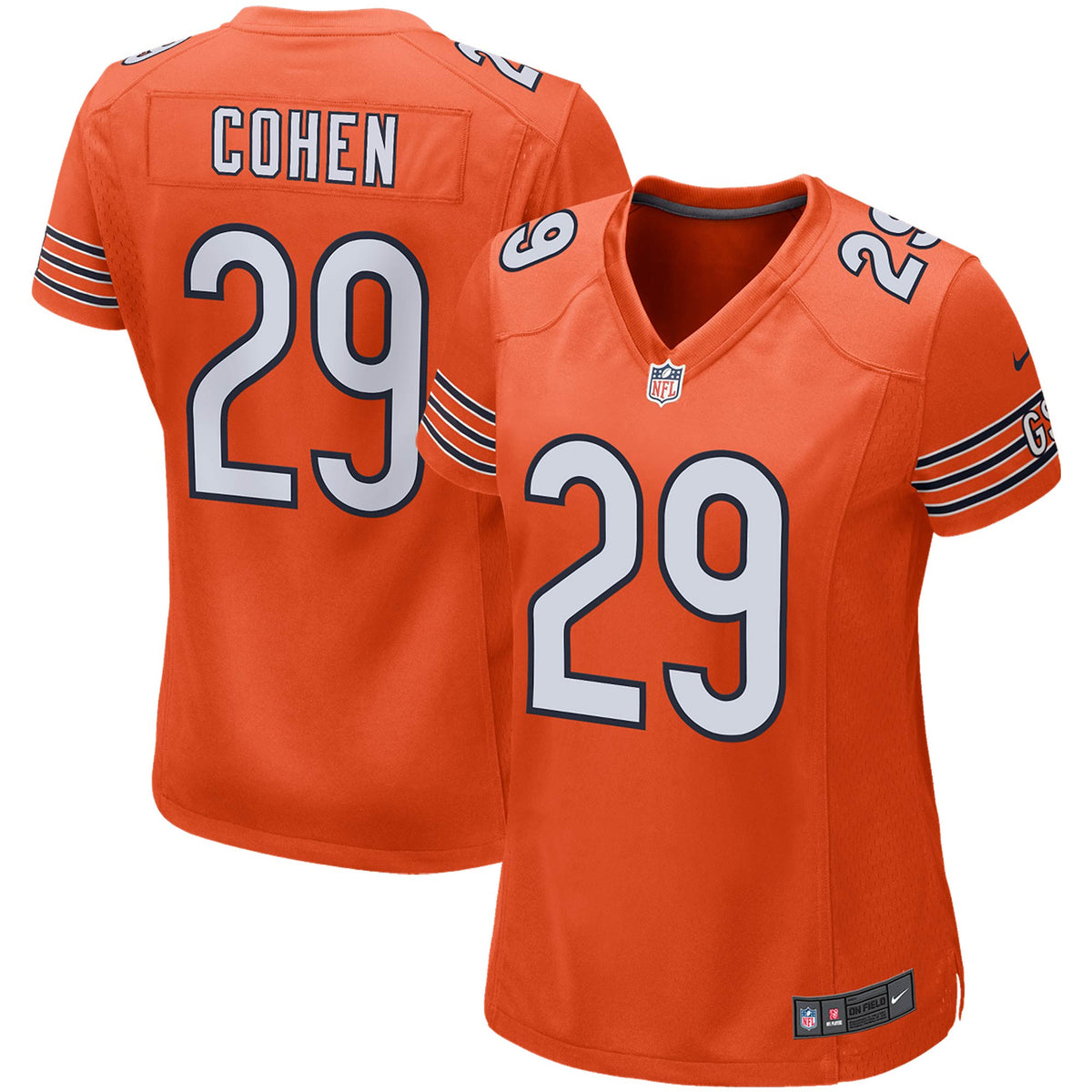 Tarik Cohen Chicago Bears orange jersey