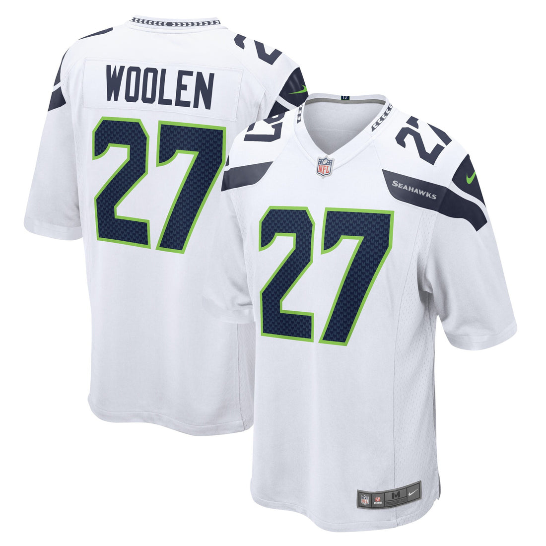 Tariq Woolen Seattle Seahawks white Game jersey