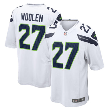 Tariq Woolen Seattle Seahawks white Game jersey