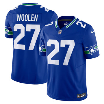 Tariq Woolen Seattle Seahawks royal Vapor jersey