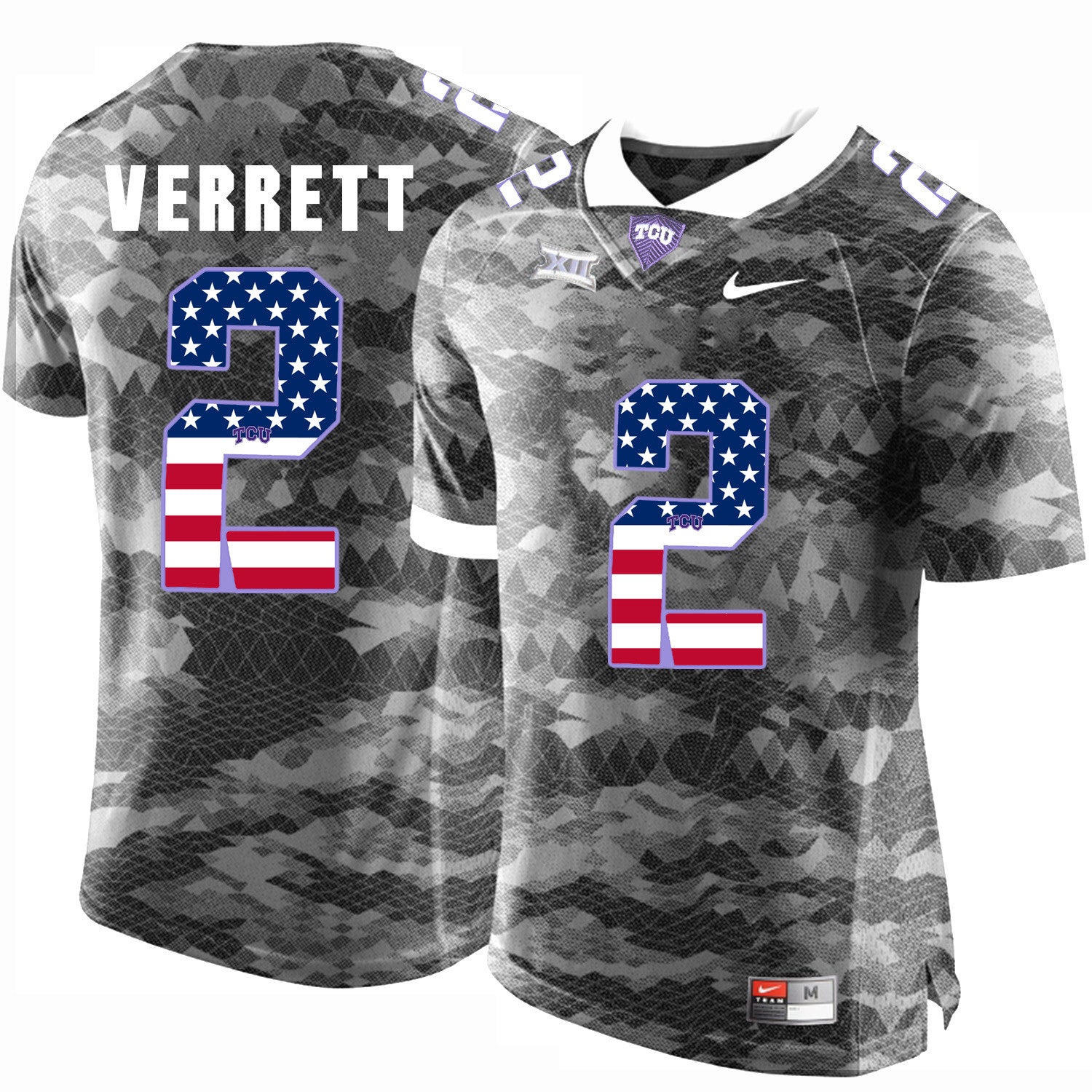 Jason Verrett TCU Horned Frogs gray jersey