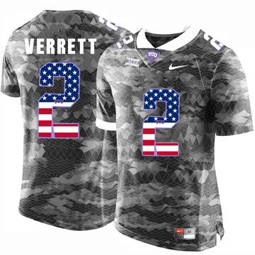 Jason Verrett TCU Horned Frogs gray jersey