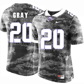 Deante TCU Horned Frogs gray Limited jersey