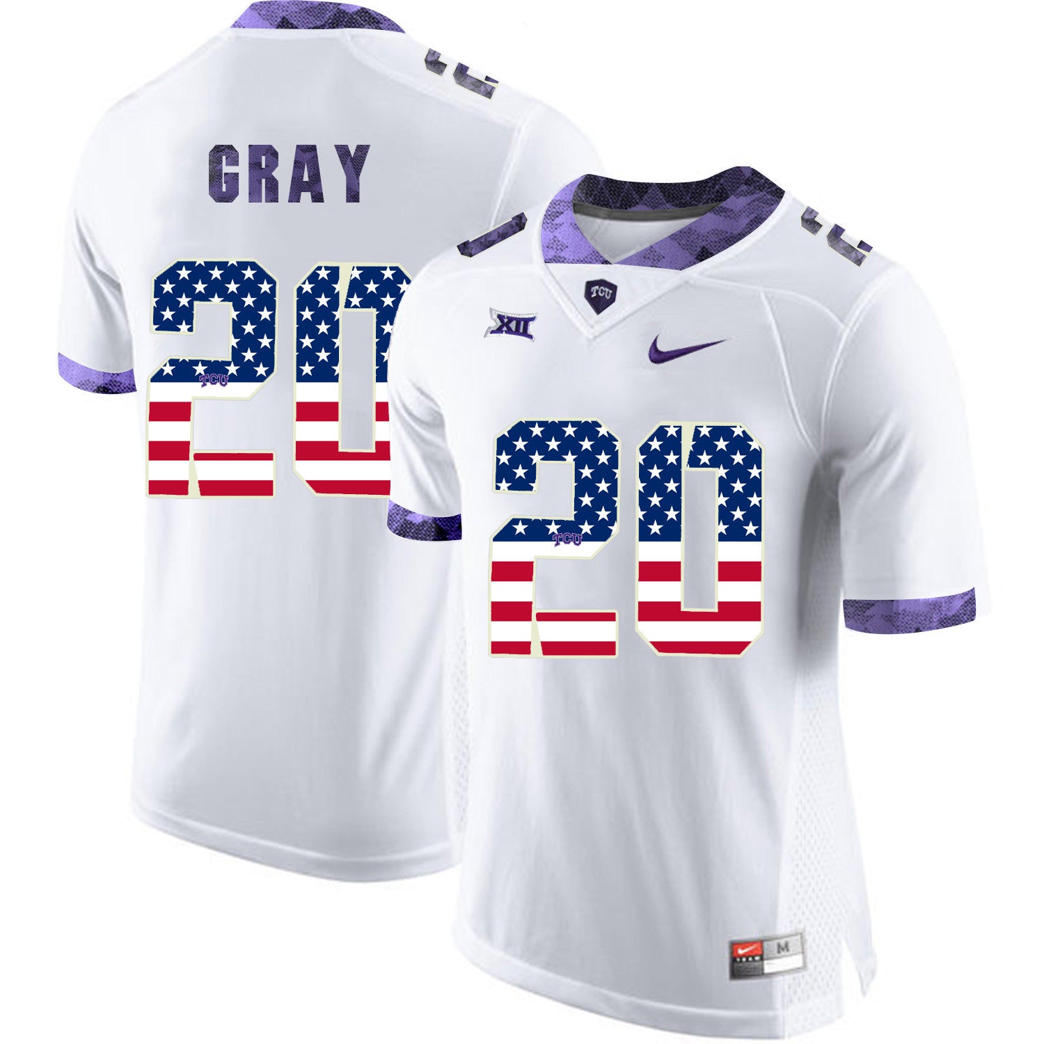 Deante Gray TCU Horned Frogs white jersey