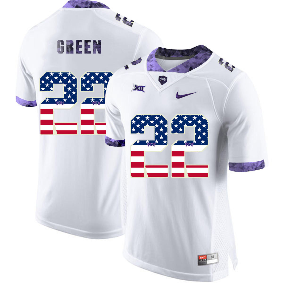 Aaron TCU Horned Frogs white jersey