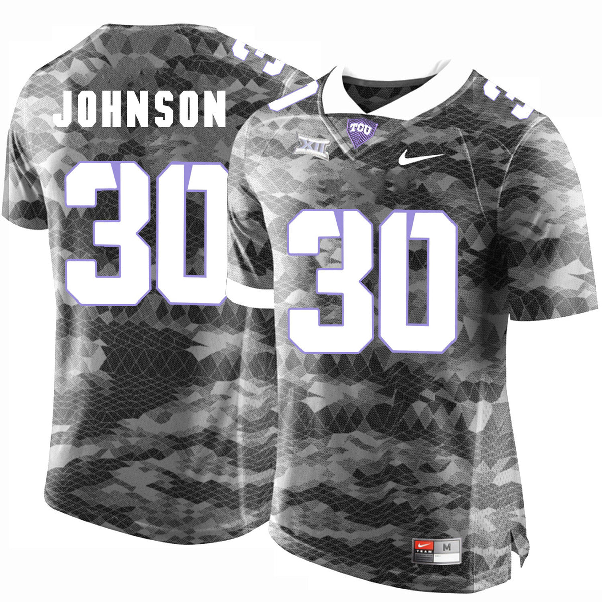 Denzel Johnson TCU Horned Frogs gray Limited jersey