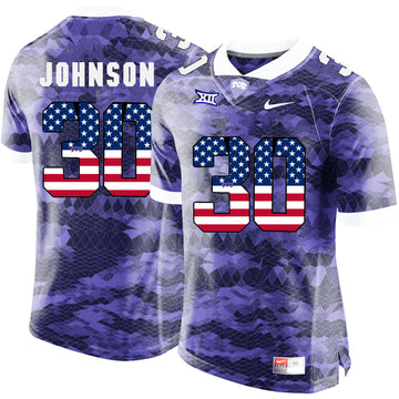 Denzel Johnson TCU Horned Frogs purple jersey