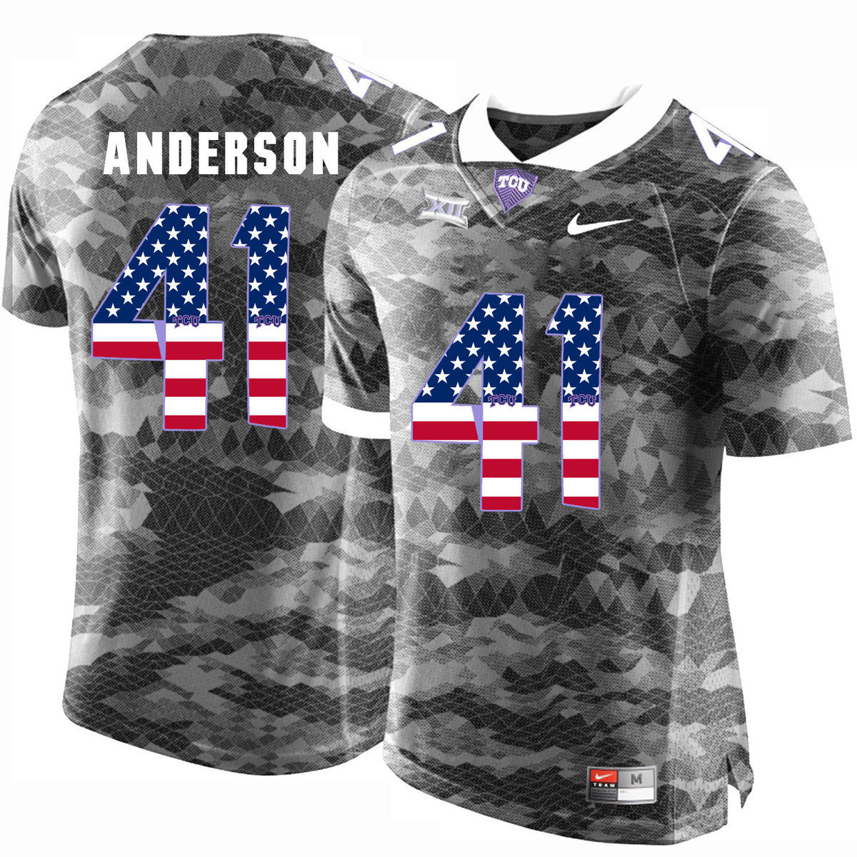 Jonathan Anderson TCU Horned Frogs gray jersey
