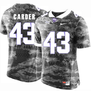 Tank Carder TCU Horned Frogs gray Limited jersey