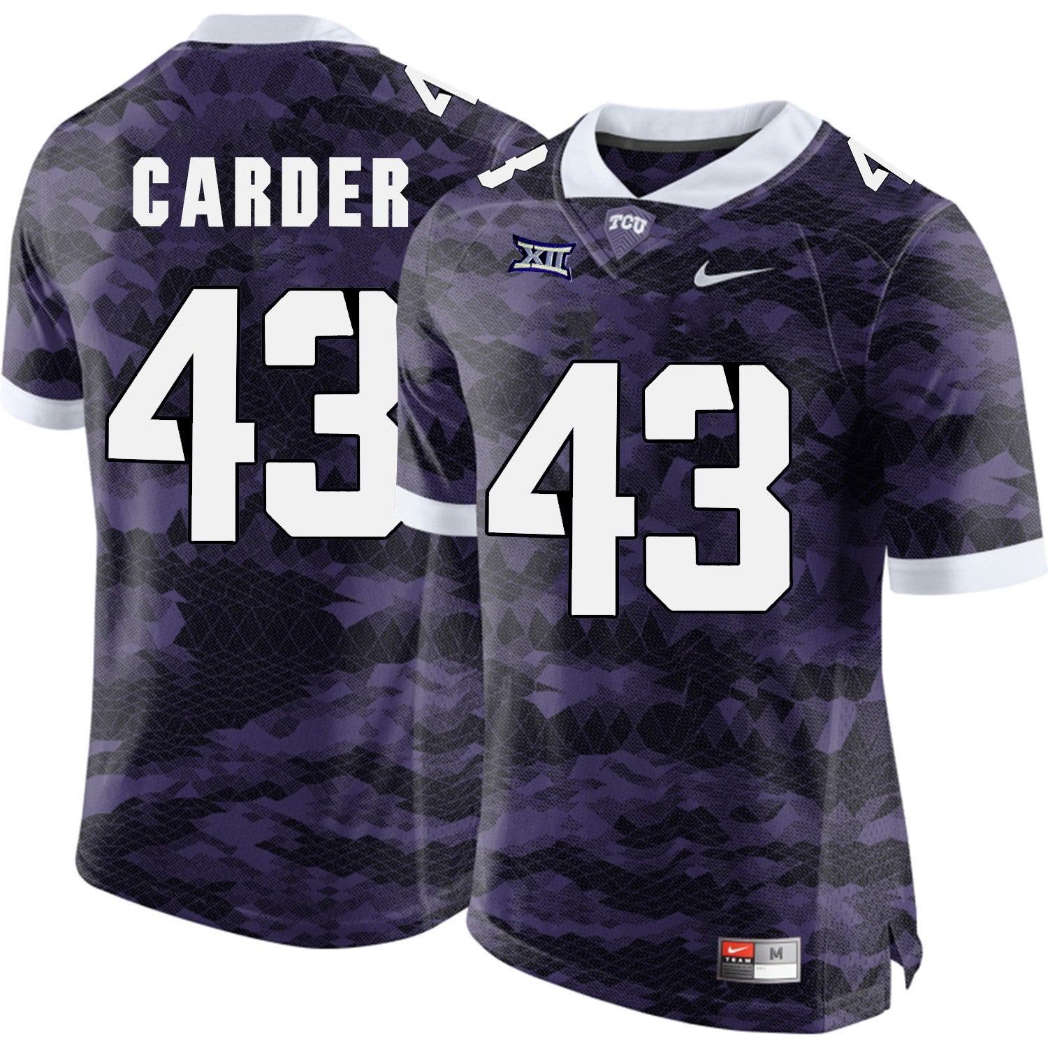 Tank Carder TCU Horned Frogs purple Limited jersey