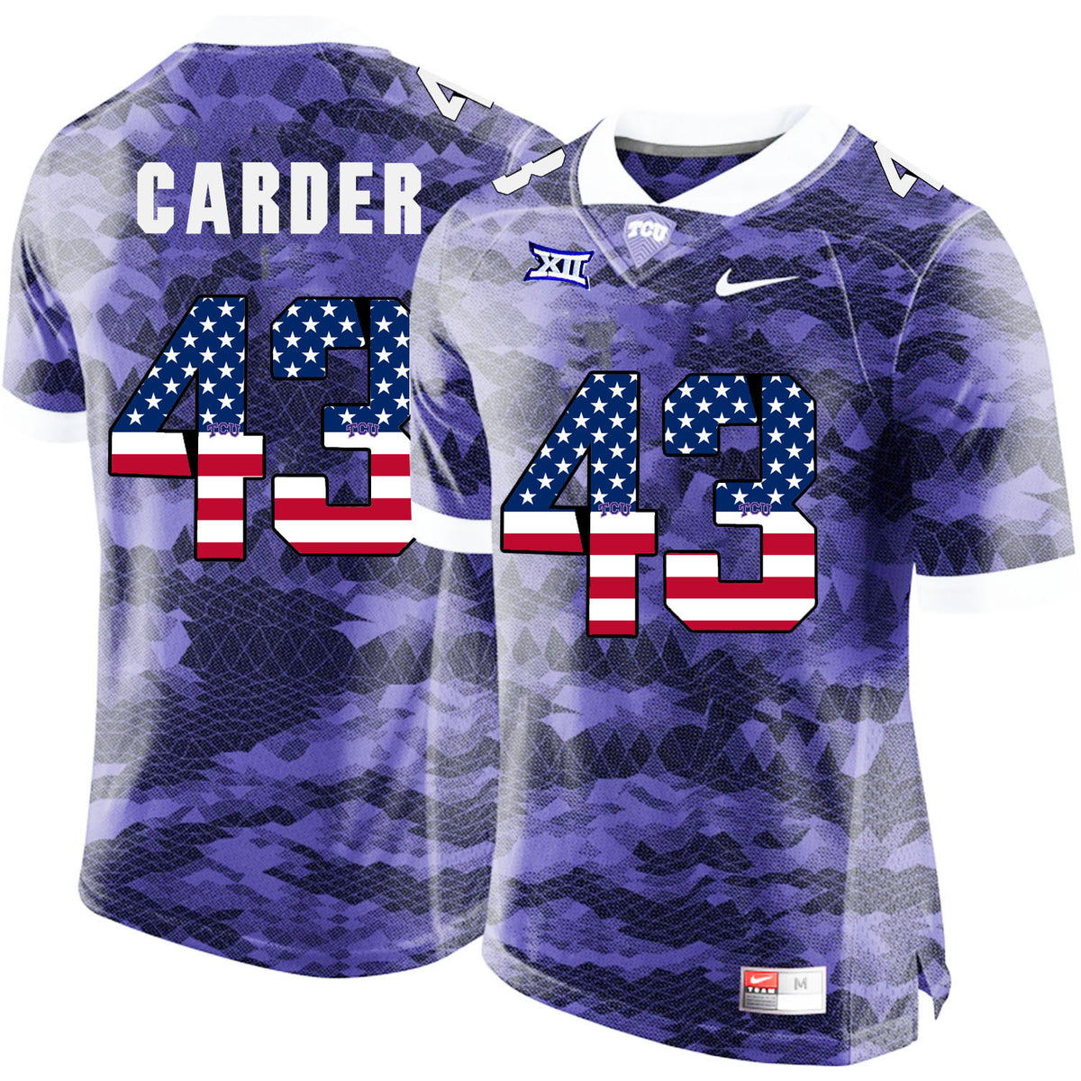 Tank Carder TCU Horned Frogs purple jersey