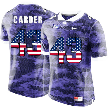 Tank Carder TCU Horned Frogs purple jersey