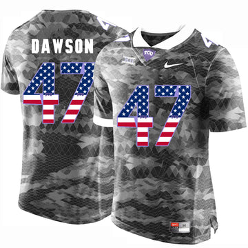 P.J. Dawson TCU Horned Frogs gray jersey