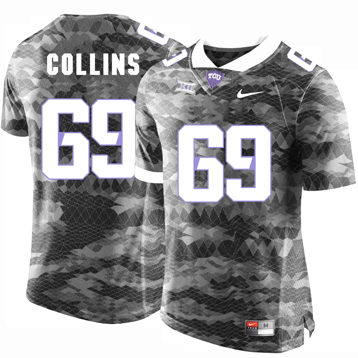 Aviante Collins TCU Horned Frogs gray Limited jersey