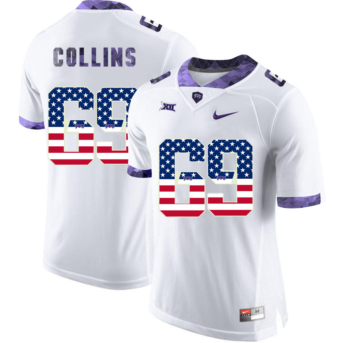 Aviante Collins TCU Horned Frogs white jersey