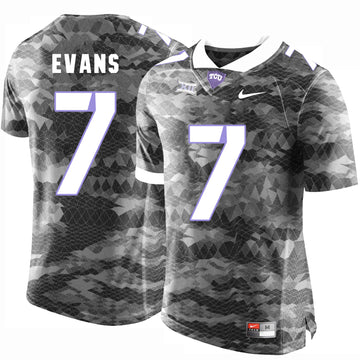 Arico Evans TCU Horned Frogs gray jersey