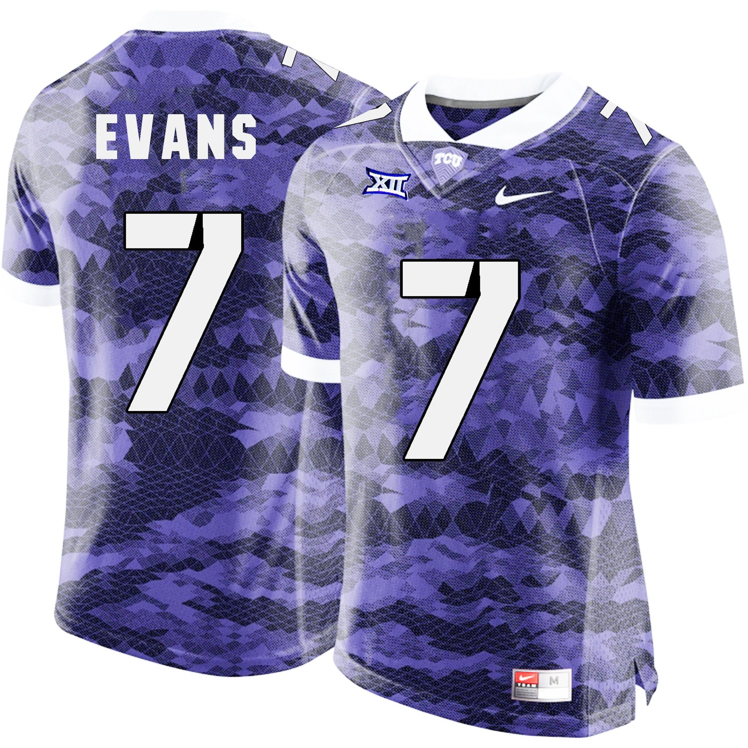 Arico Evans TCU Horned Frogs purple jersey
