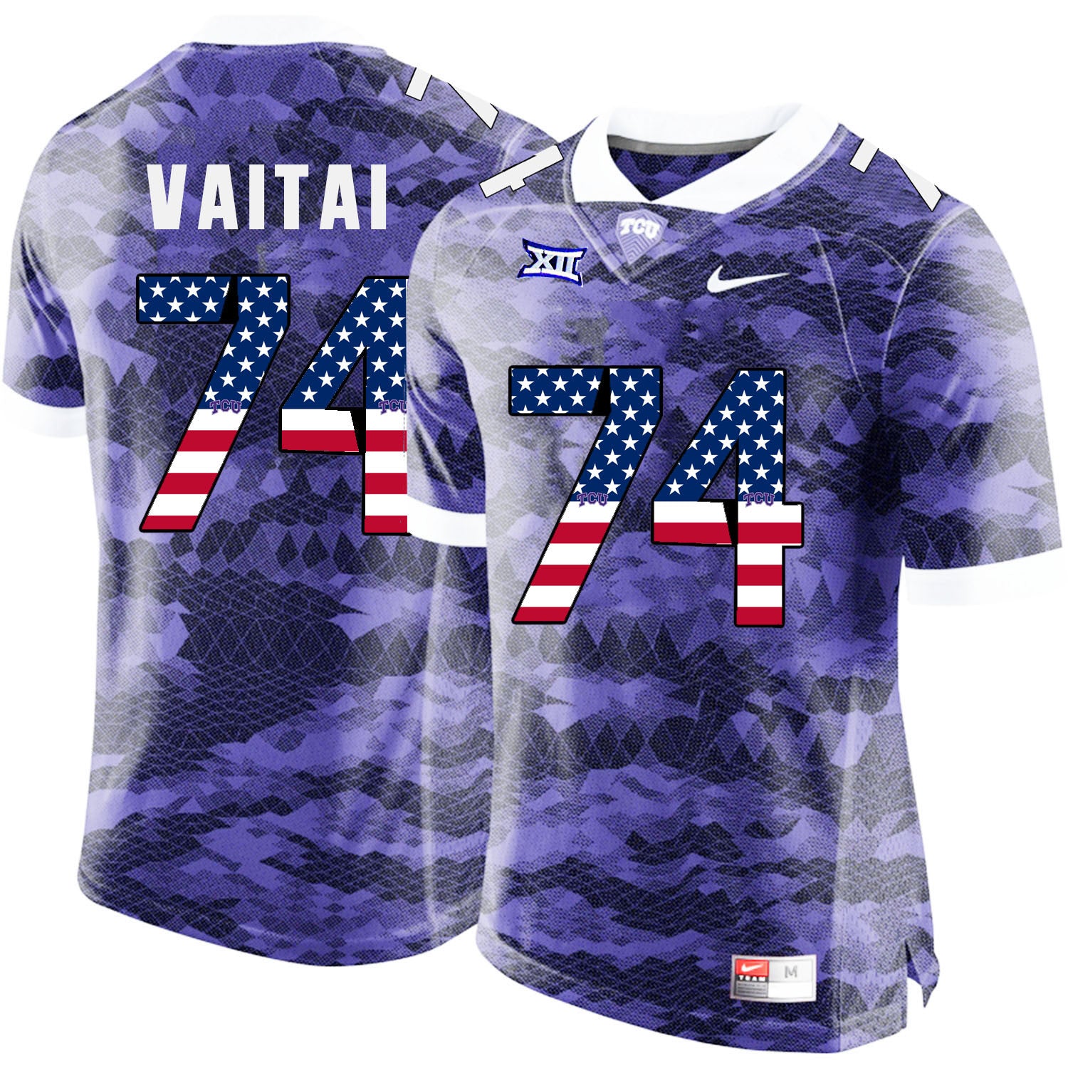 Halapoulivaati Vaitai TCU Horned Frogs purple jersey