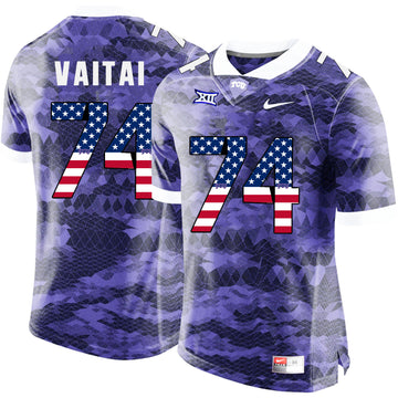 Halapoulivaati Vaitai TCU Horned Frogs purple jersey