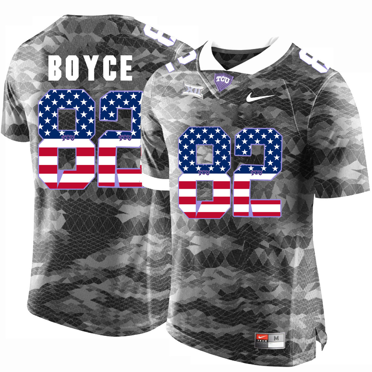 Josh Boyce TCU Horned Frogs gray jersey