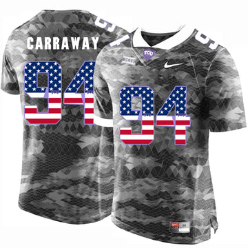 Josh Carraway TCU Horned Frogs gray jersey