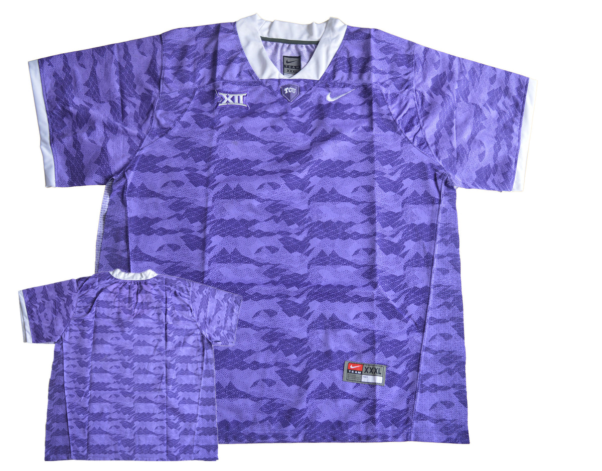 Custom TCU Horned Frogs purple jersey