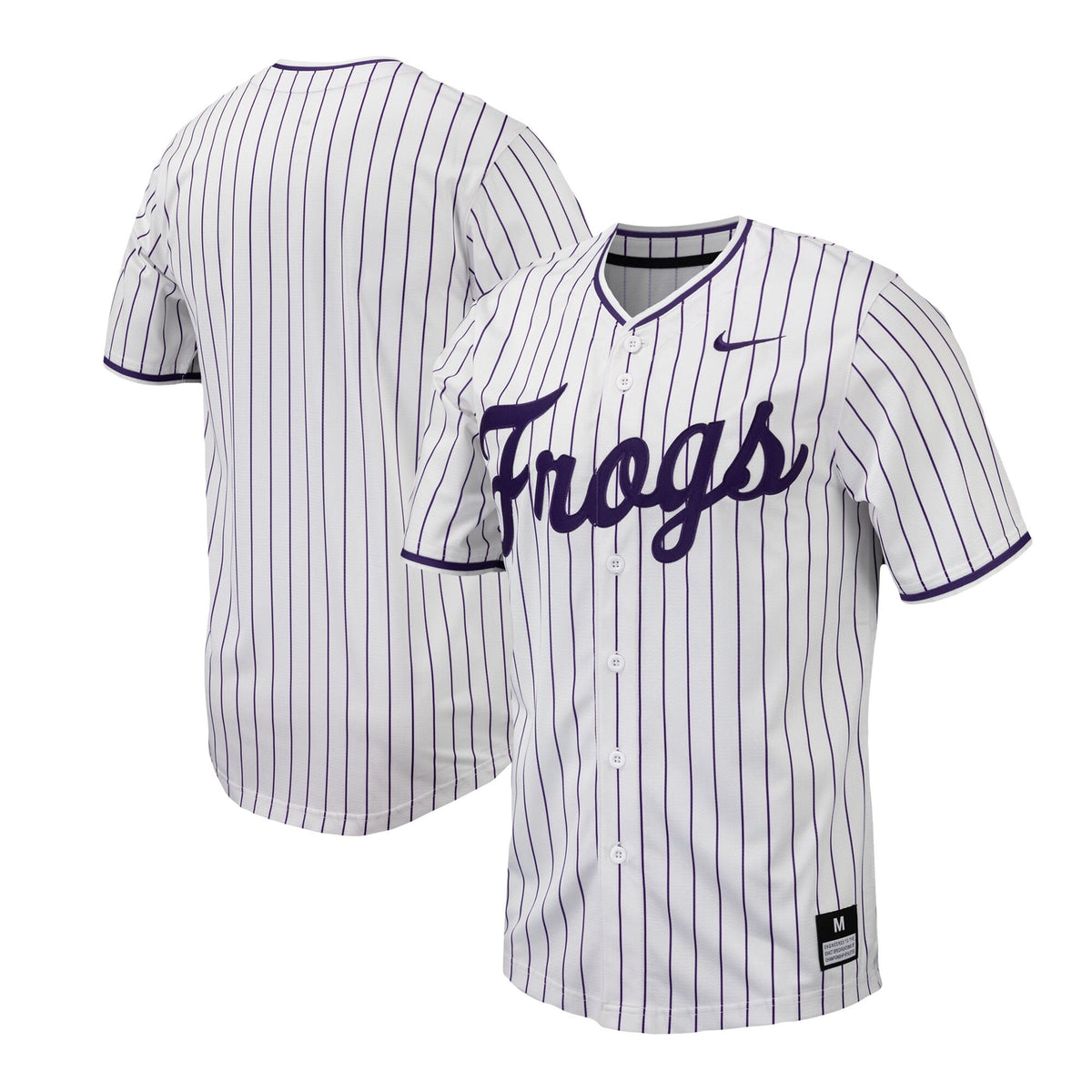 Pinstripe TCU Horned Frogs white jersey