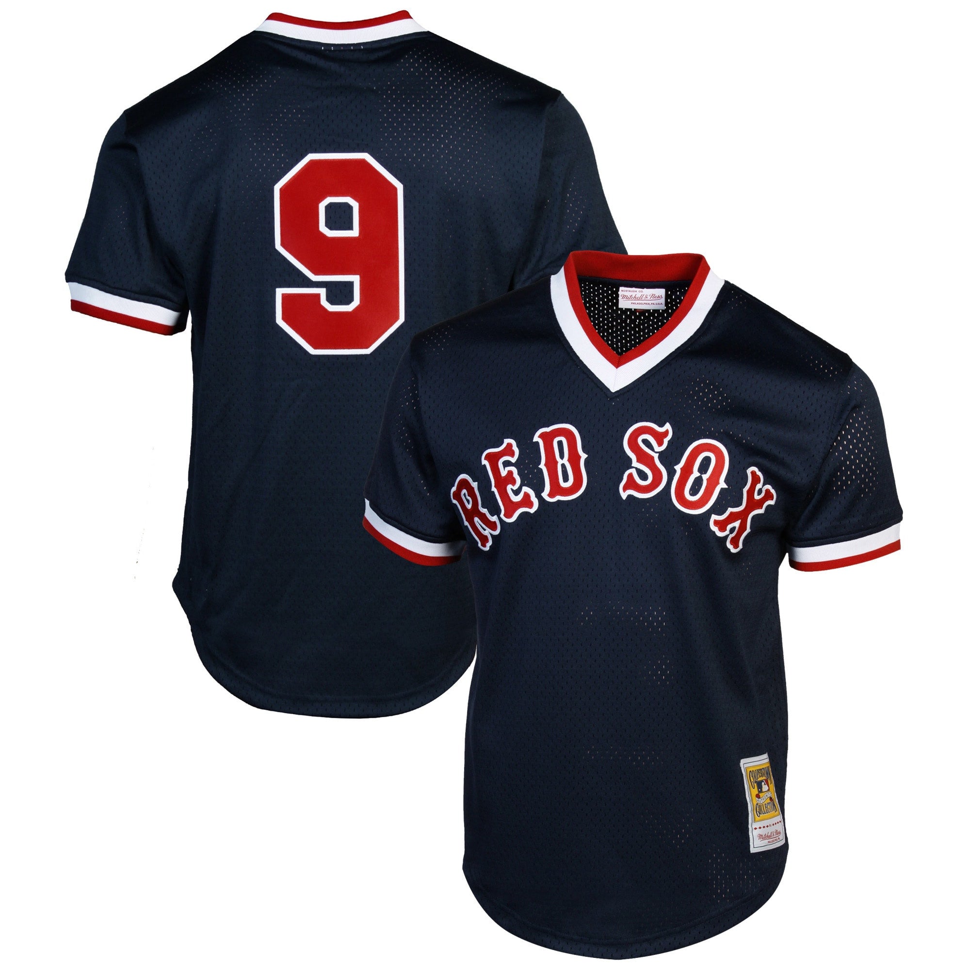 Ted Williams Boston Red Sox navy Cooperstown jersey