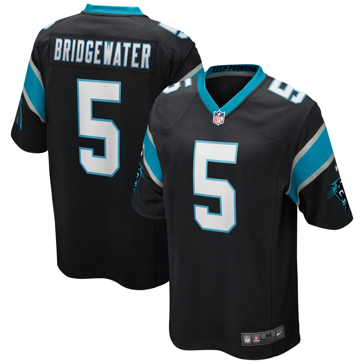 Teddy Bridgewater Carolina Panthers black Game jersey