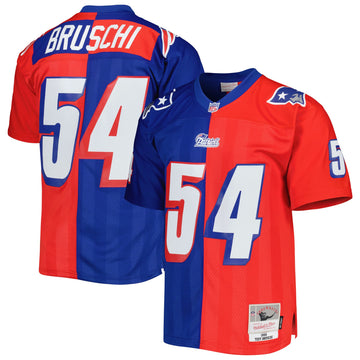 Tedy Bruschi New England Patriots royal Split jersey