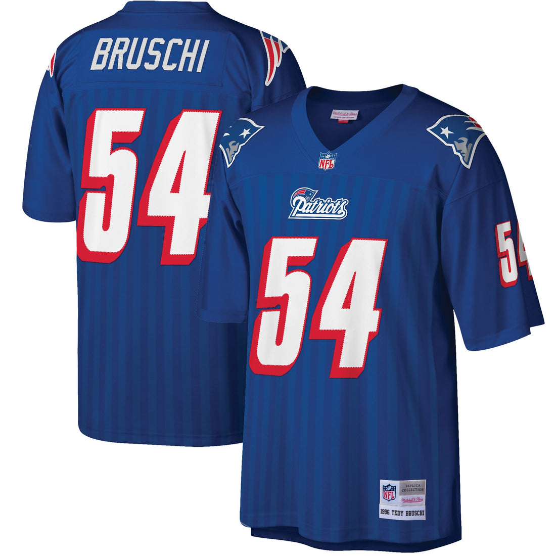 Tedy Bruschi New England Patriots royal jersey