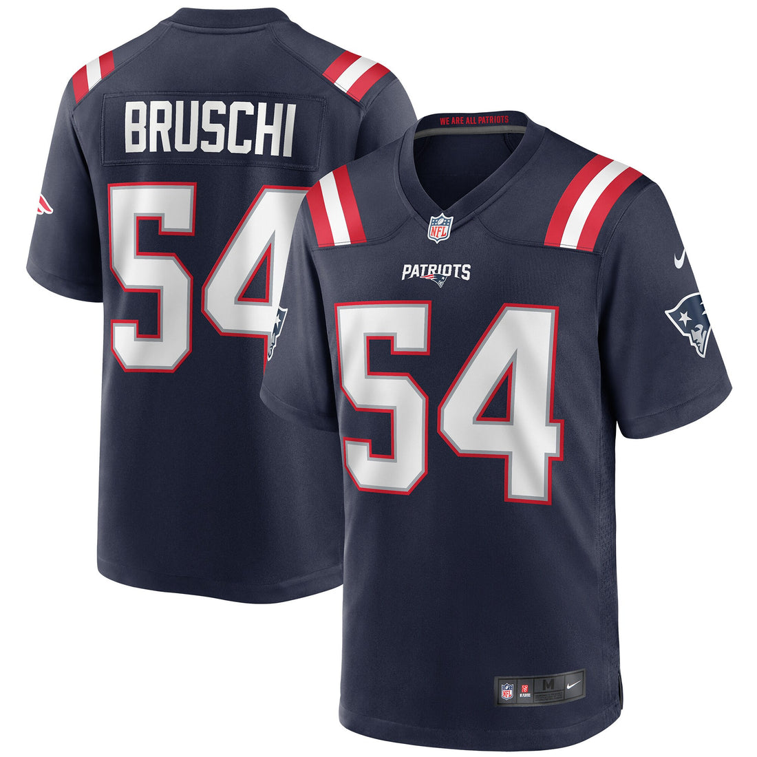 Tedy Bruschi New England Patriots navy Game jersey