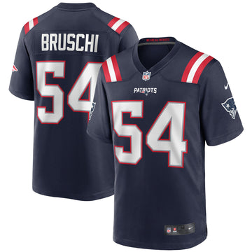 Tedy Bruschi New England Patriots navy Game jersey