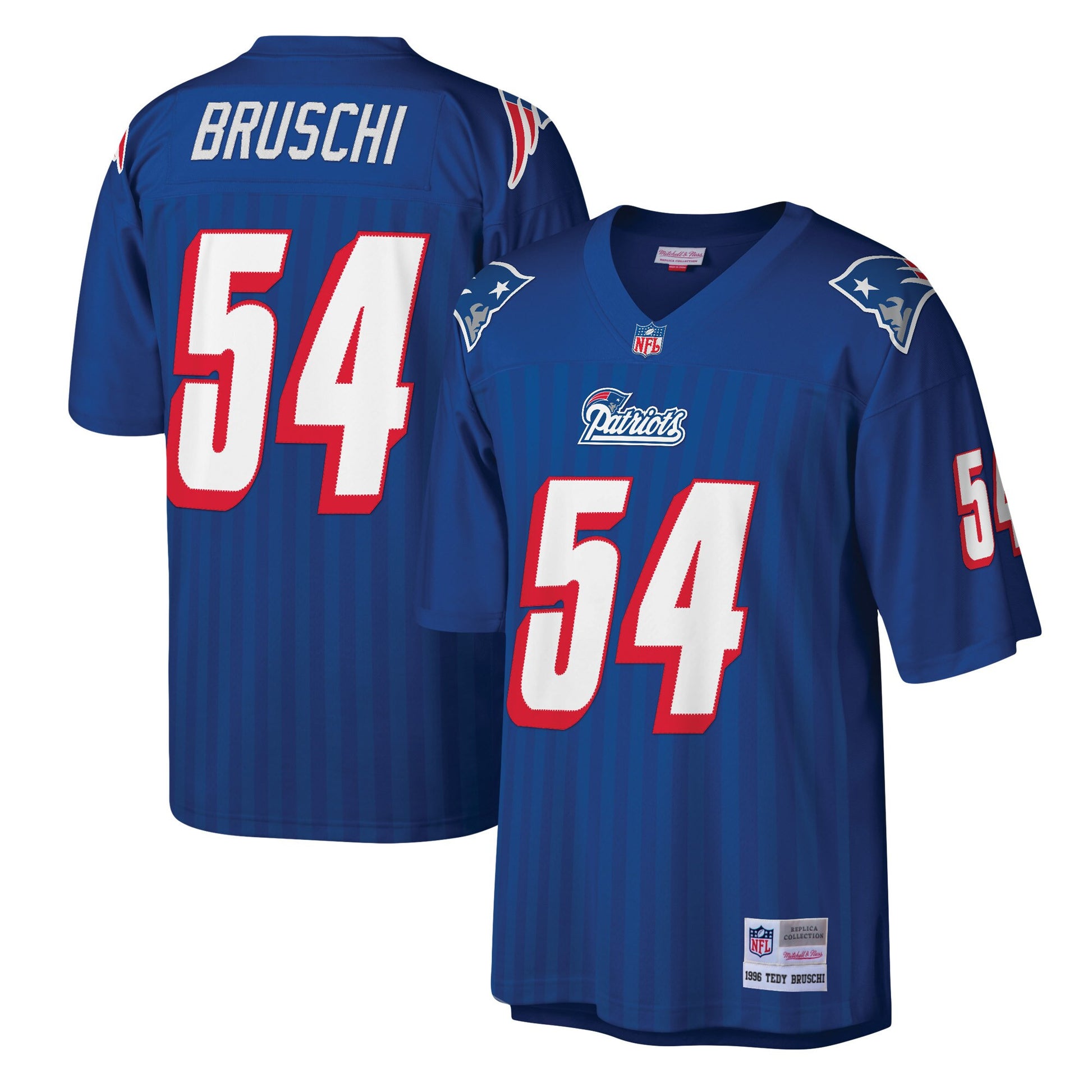 Tedy Bruschi New England Patriots royal jersey