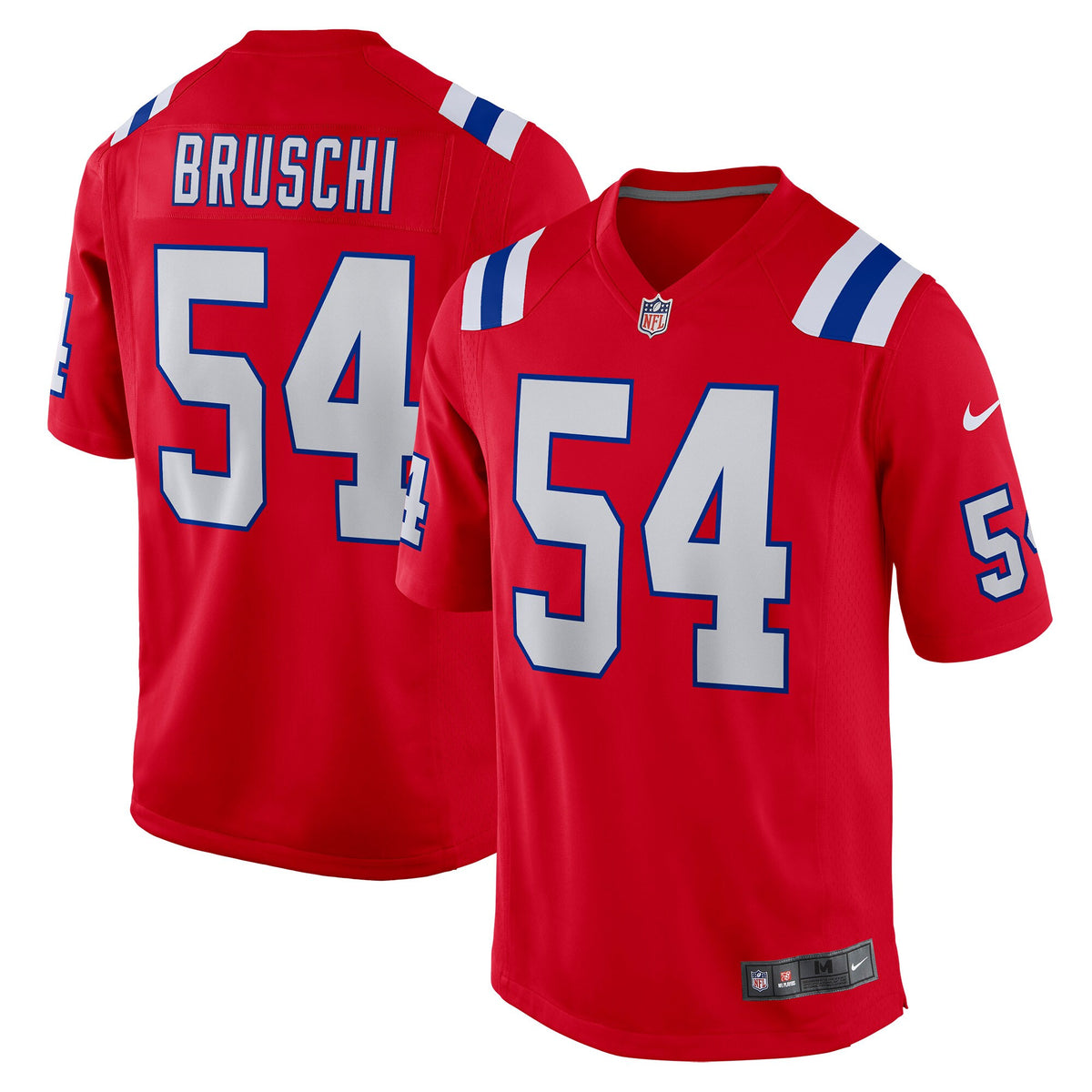 Tedy Bruschi New England Patriots red Alternate jersey