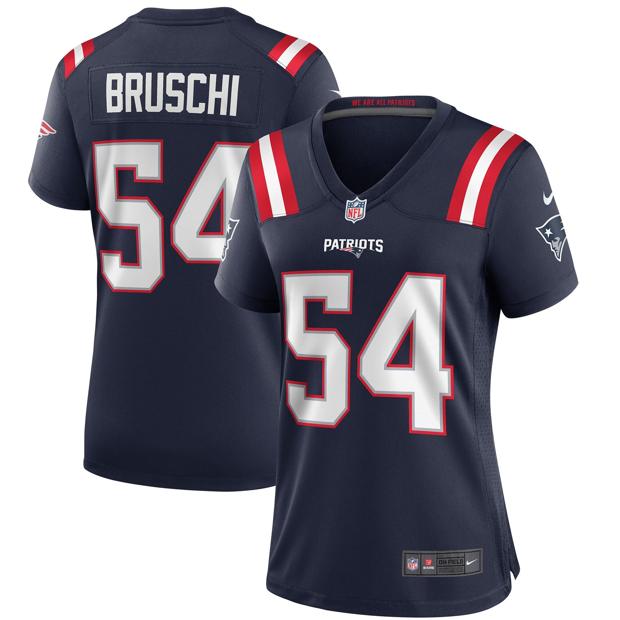 Tedy Bruschi New England Patriots navy Game jersey