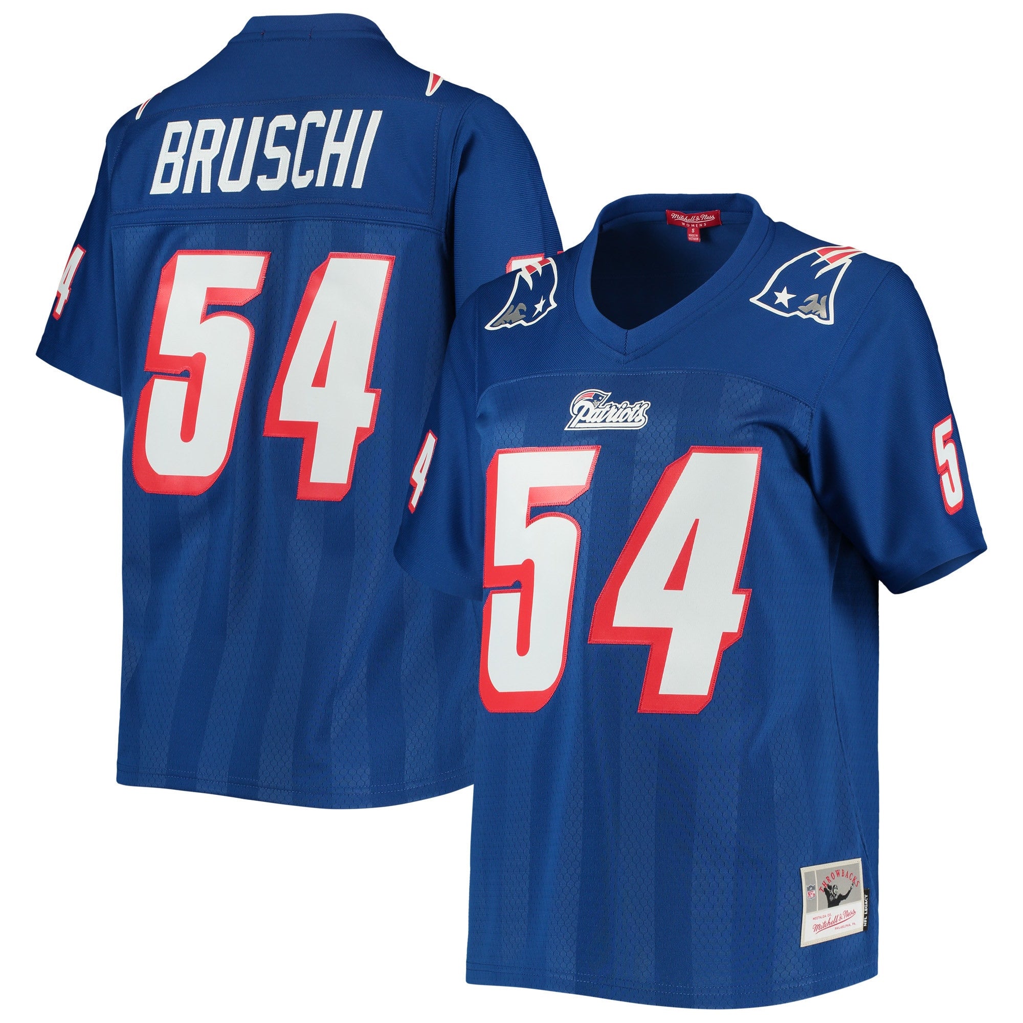 Tedy Bruschi New England Patriots royal jersey