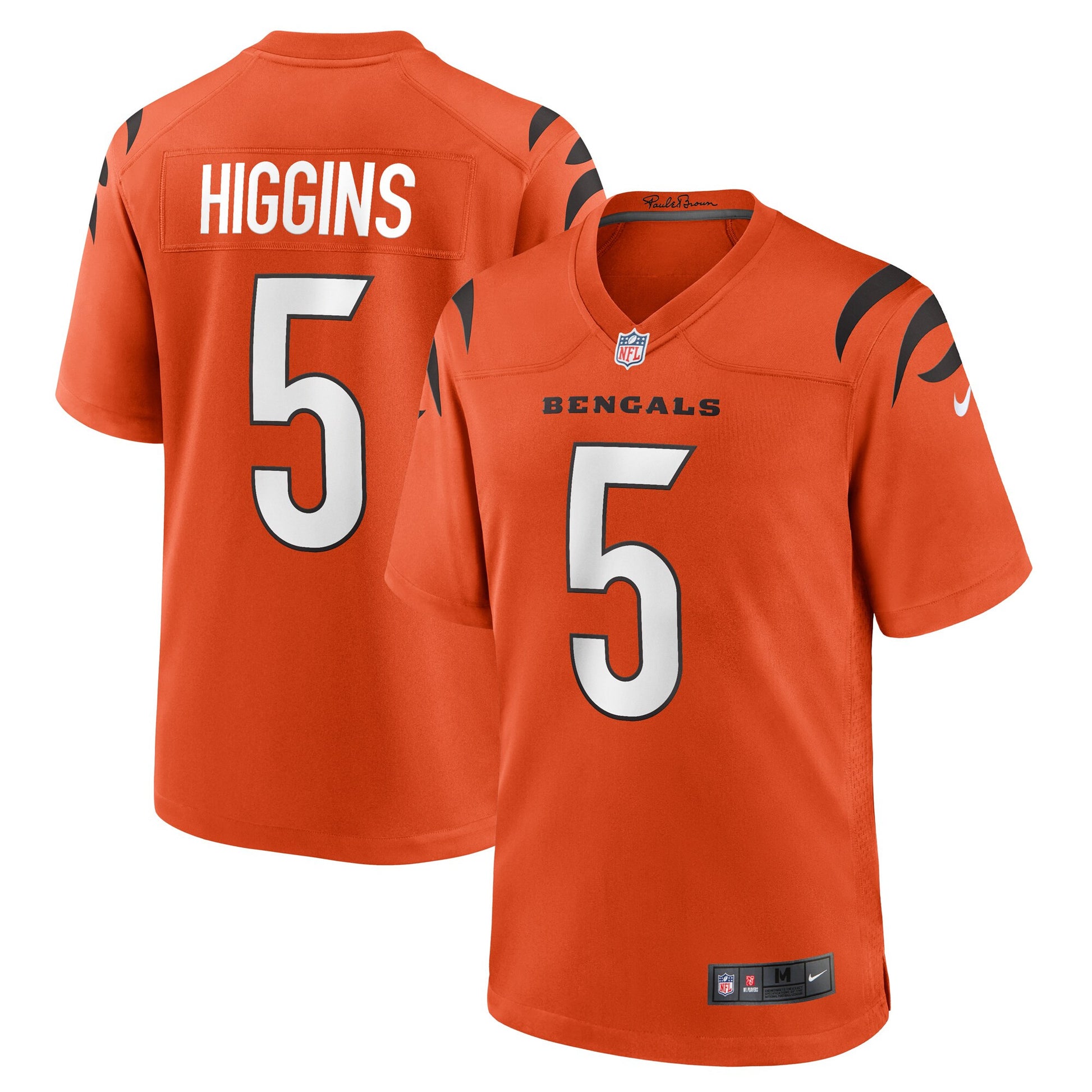 Tee Higgins Cincinnati Bengals orange Game jersey