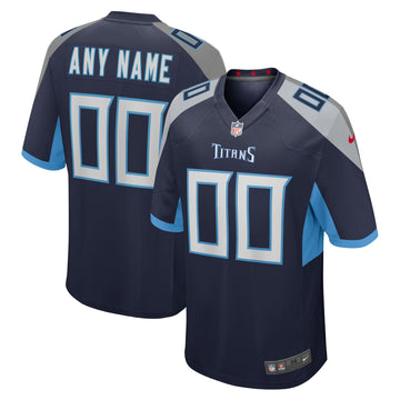 Custom Tennessee Titans navy jersey