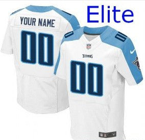Custom Tennessee Titans white Elite jersey