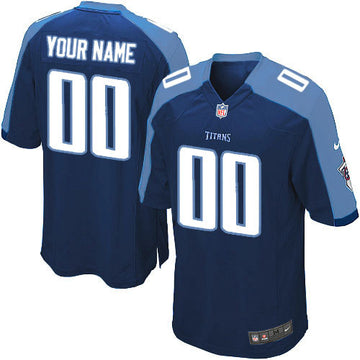 Custom Tennessee Titans blue Game jersey