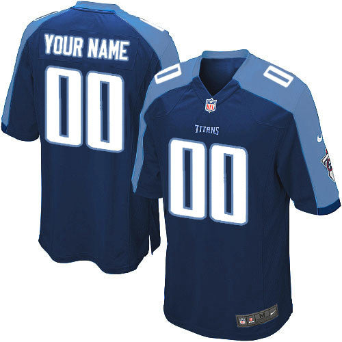 Custom Tennessee Titans blue Game jersey