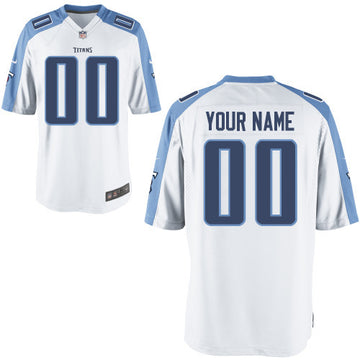 Custom Tennessee Titans white Game jersey