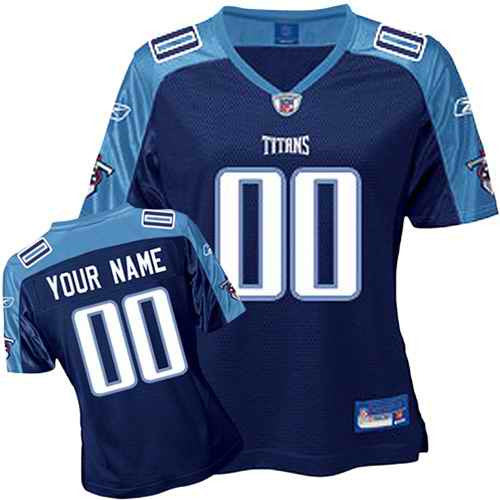 Custom Tennessee Titans blue jersey