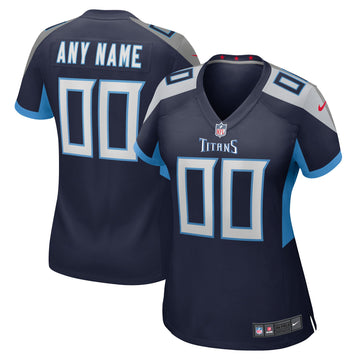 Custom Tennessee Titans navy jersey