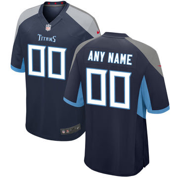 Custom Tennessee Titans navy jersey